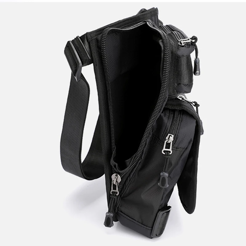 Men Leg Hip Drop Waist Bag for Rider Motorcycle Military Assault Travel Waterproof Nylon Messenger Bum Belt Fanny Pack Thigh Bag