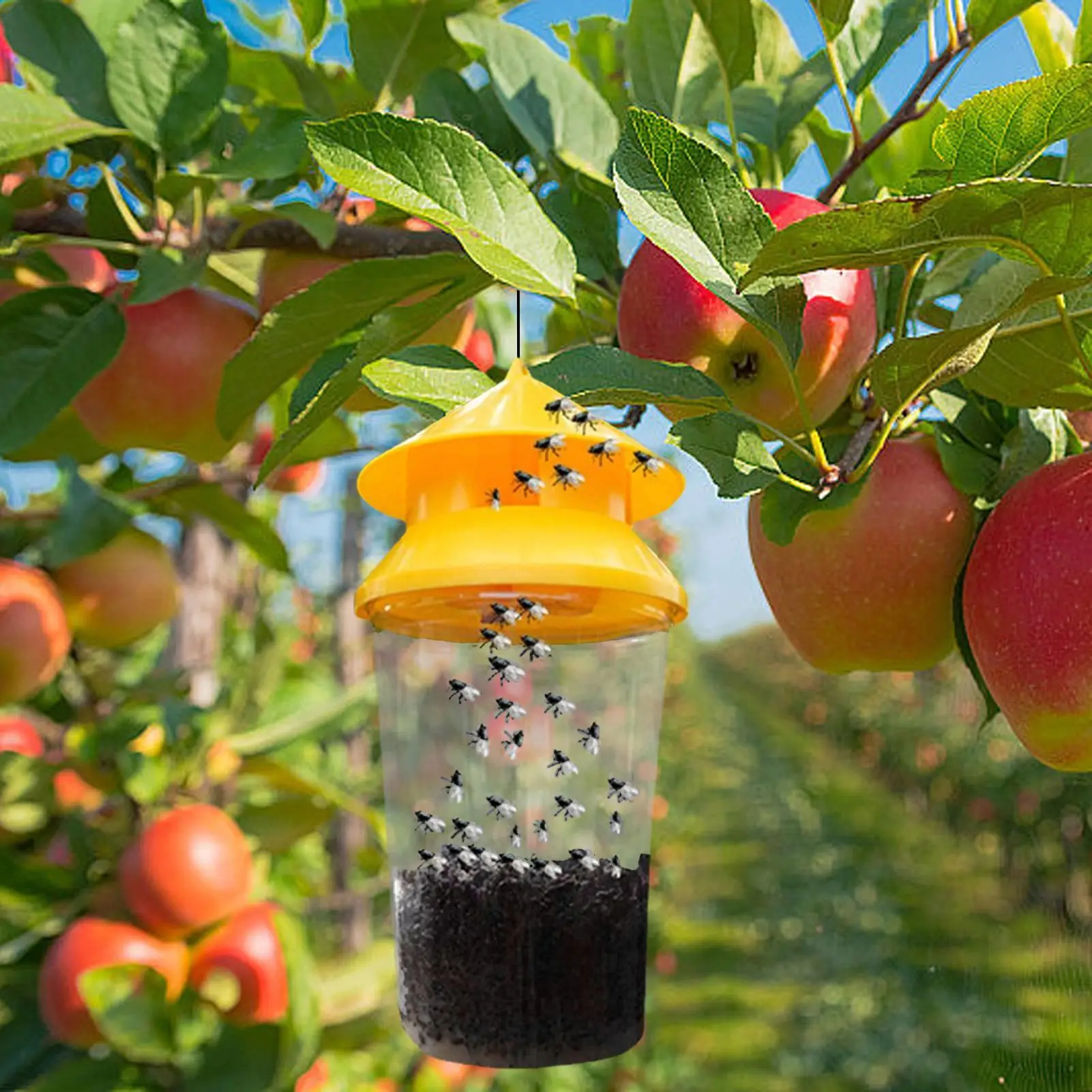 Outdoor 2pcs Reusable Fly Traps Fly Bait Bags Catchers Reusable fly traps for outdoor fly traps yards orchards
