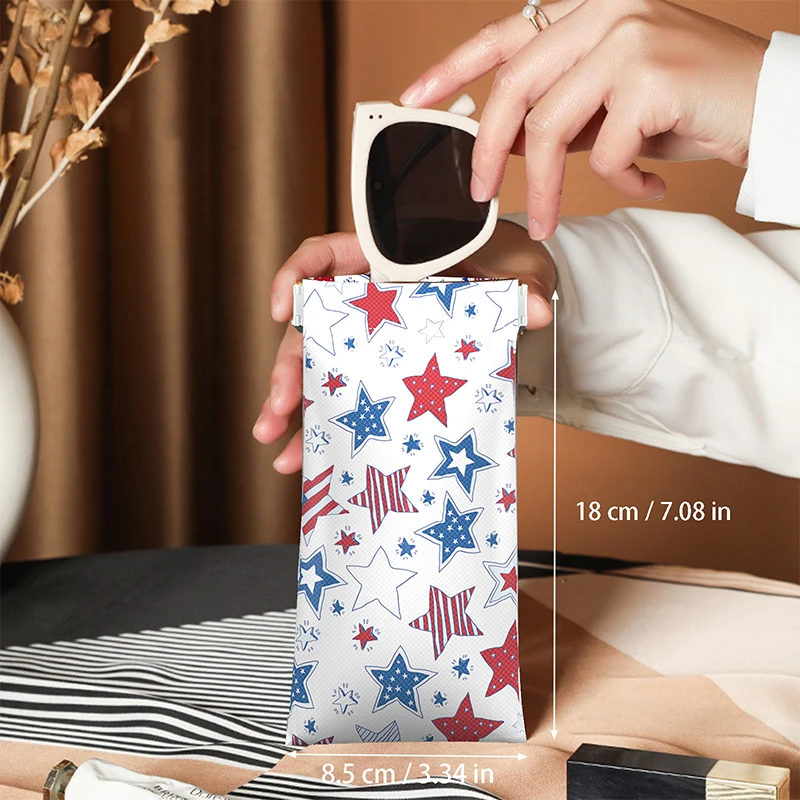 

Squeeze Leather Sunglasses Pouch Portable Spring Storage Glasses Pouch Holder PU Leather Sunglasses Glasses Bag Reading Case