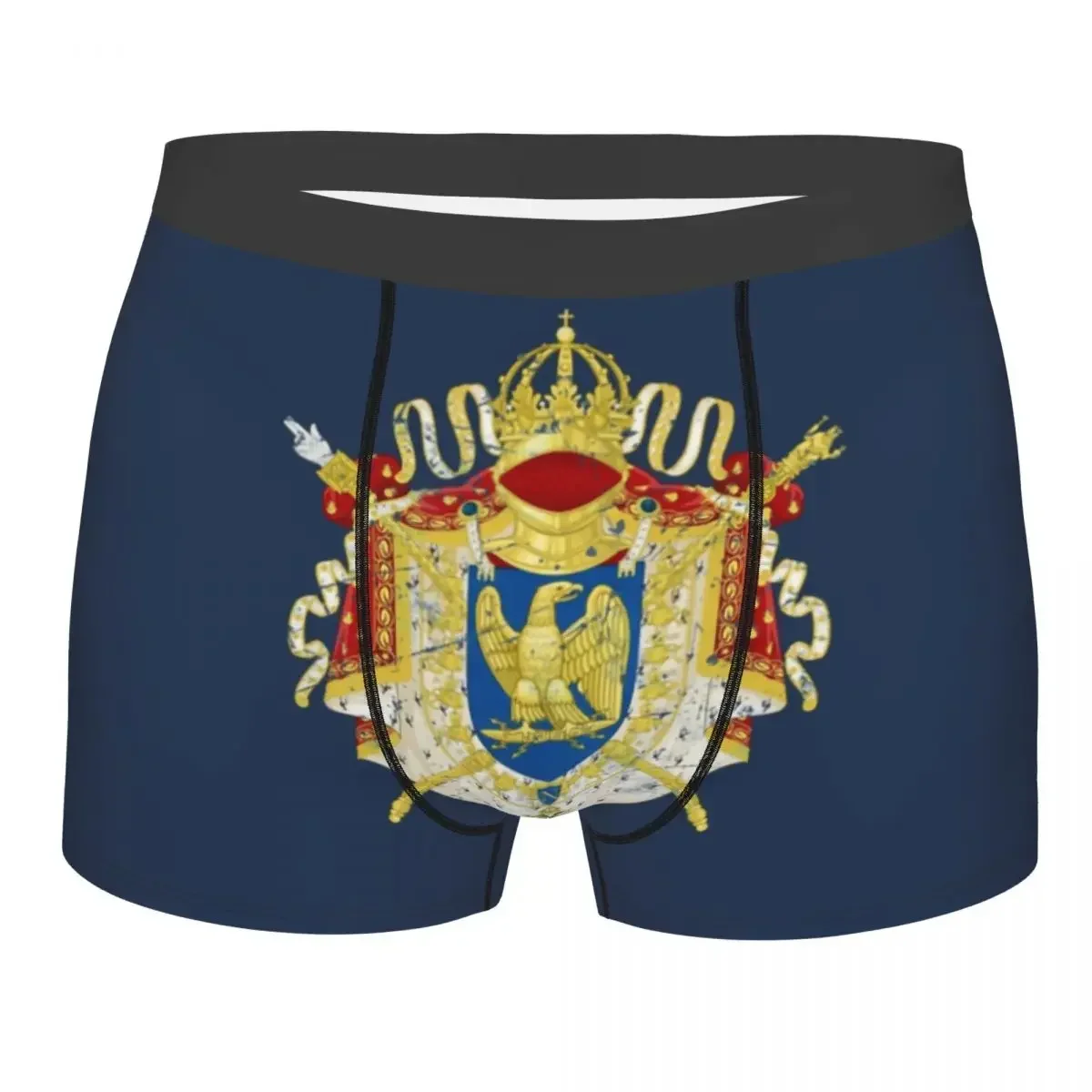 French Empire Napoleon Boxer Shorts For Homme 3D Printed Male Coat Of Arms of France Underwear Panties Briefs Soft Underpants