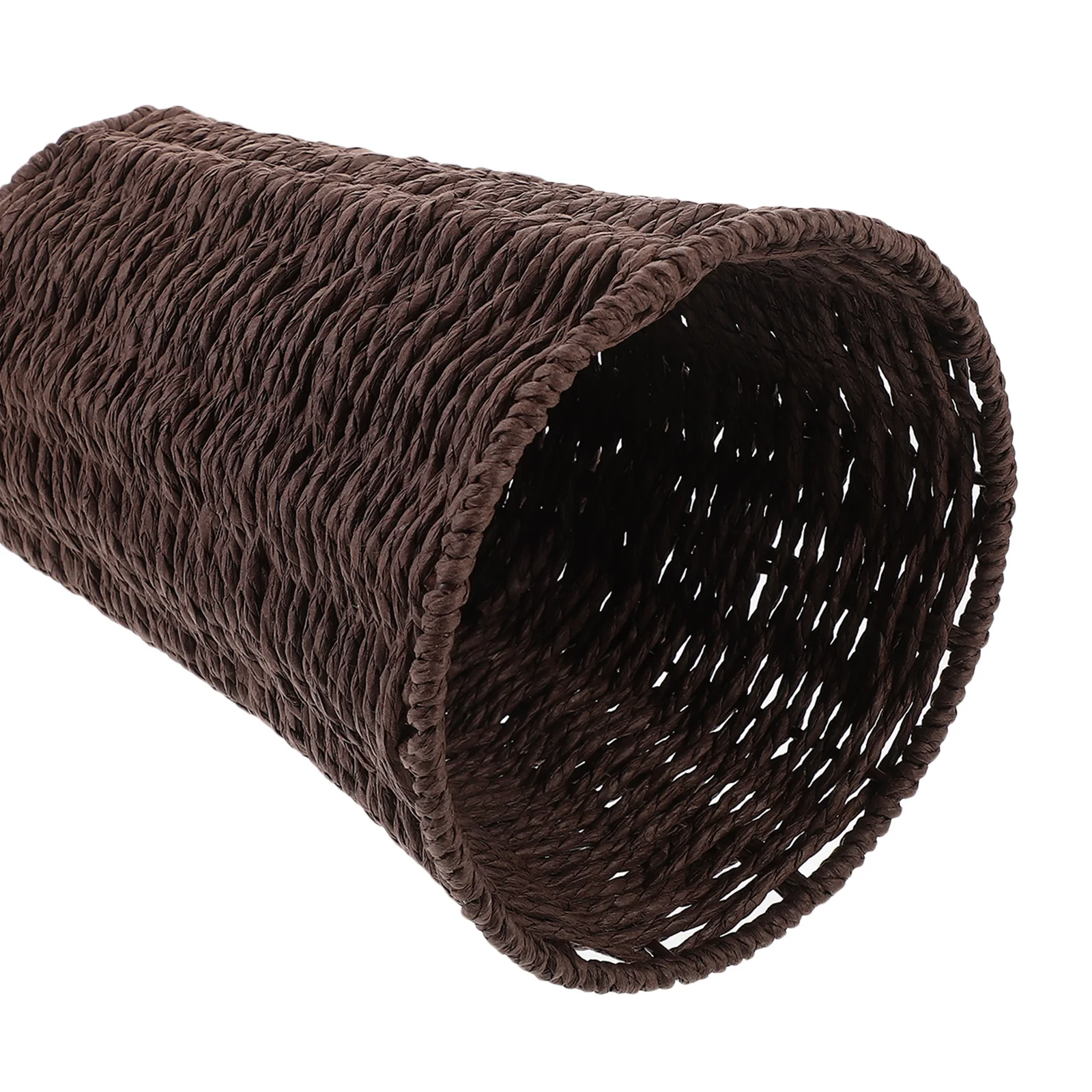 

Large Capacity Woven Basket Rattan Imitation Dirty Clothes Basket Multipurpose Storage for Bathroom Hallway Living Room Sundries