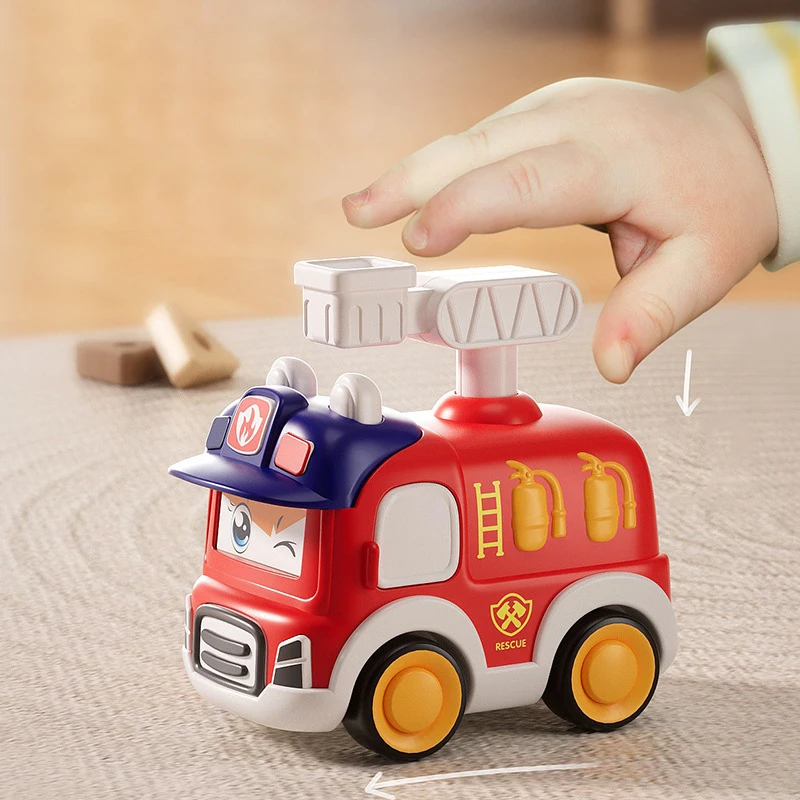 2026 NEW Toddler Press And Go Vehicle Cartoon Baby Mini Ambulance Police Car Fire Truck Excavator Model Gift For Kids Toys view 5
