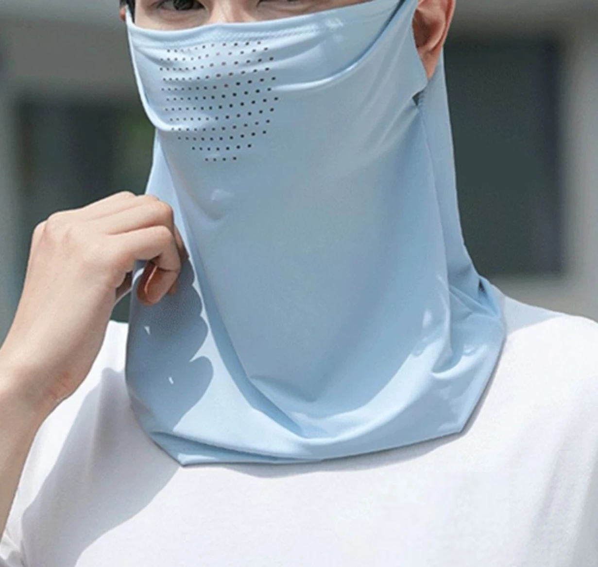 

Summer Sunscreen Mask Breathable Breathable Neck Mask Hanging Ear Ice Mesh Mask Exquisite Fishing Face Cover For Fishing Riding