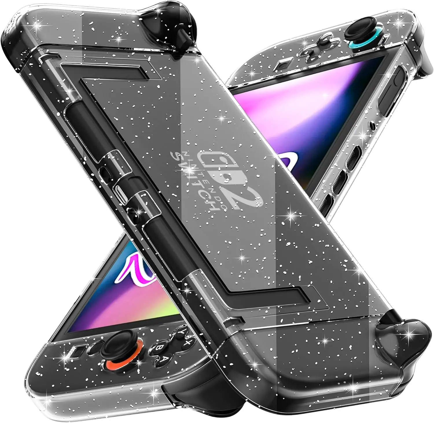 Clear Case for Nintendo Switch 2 Protective Cover for Switch 2 and JoyCon Controller - Strong and Durable, Not Easy to Fall Off