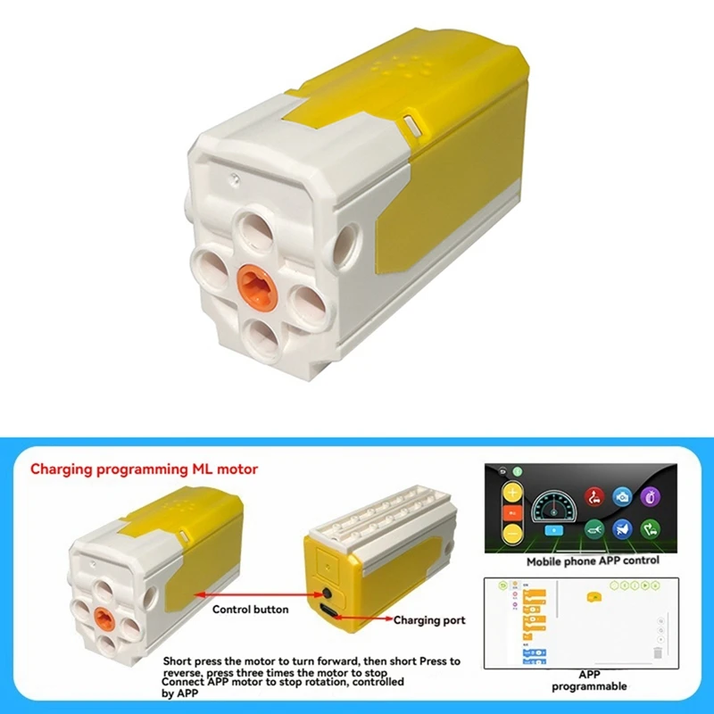 Rechargeable Lithium Battery ML Motor Building Blocks Power Set MOC Power Functions Part Support APP Control For 9686