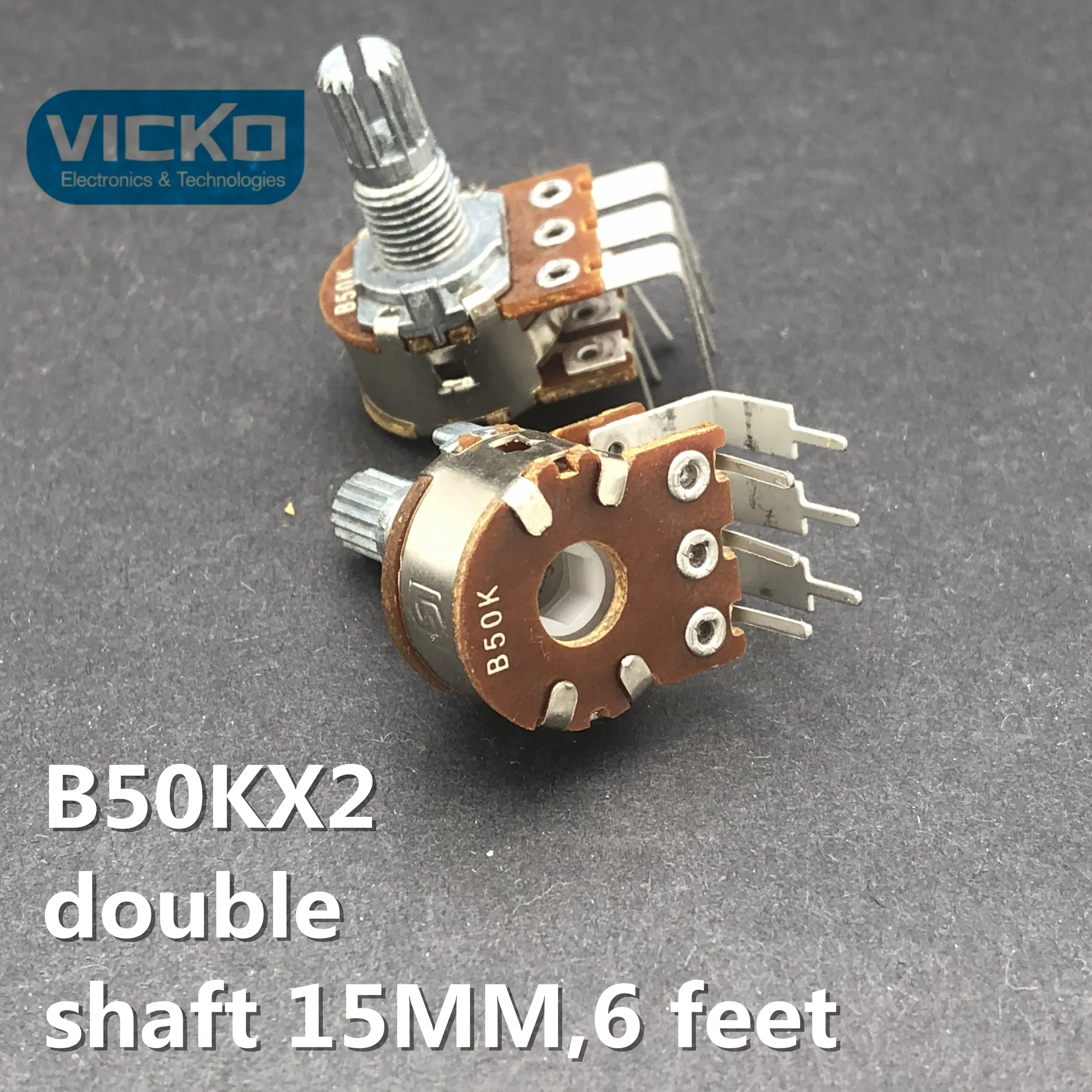 148 type B50KX2 Swans dual step with step amplifier audio speaker volume potentiometer handle length 15MM switch