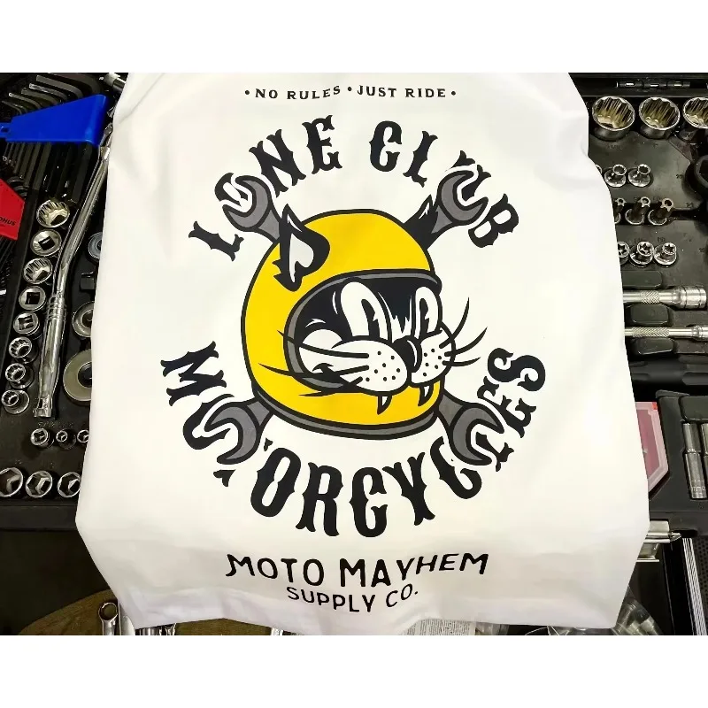 2026 New Lone Motorcycle Club Bicycle Men's and Women's Chirdren Cotton T-Shirt Fashion Casual Short Sleeve New Arrival T-Shirt