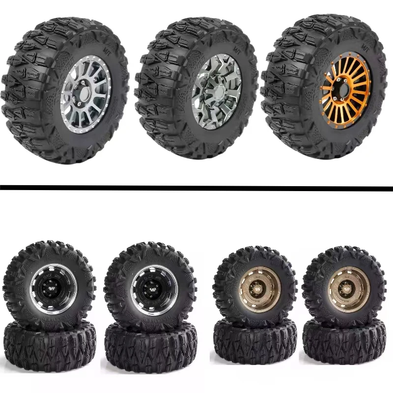 

2.6-inch Retro Black Mud Blade Metal Wheel Hub 135x55mm Tires for 1/8 RC Crawler Car Easy Control 4082 H8H TRX-4 1/7 Lelalo MK07