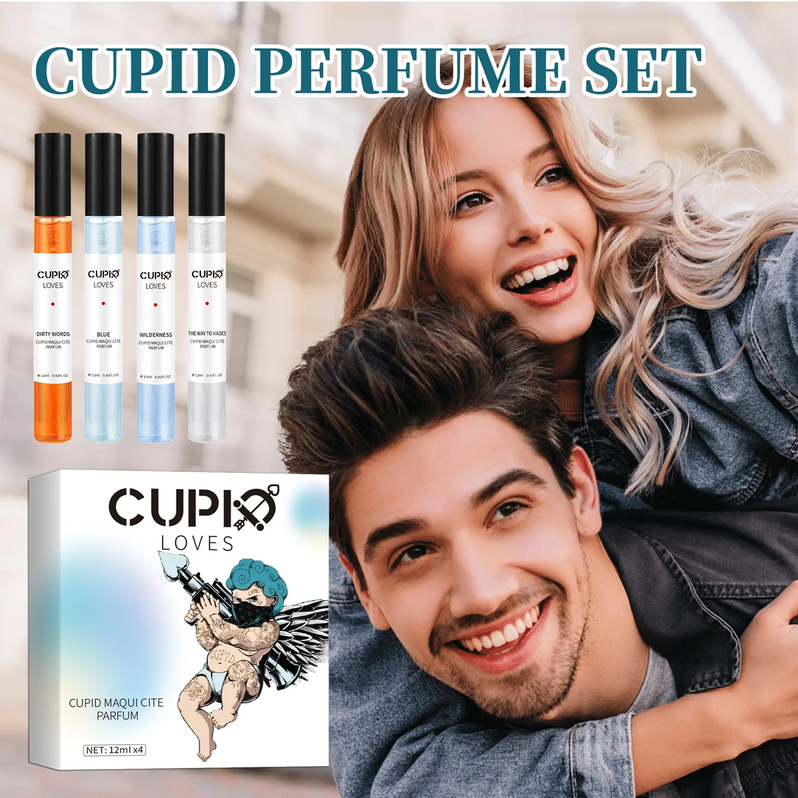 48ml masculino feminino perfume cupido anjo fragrância rica colônia libera charme elegante persistente fragrância colônia perfume