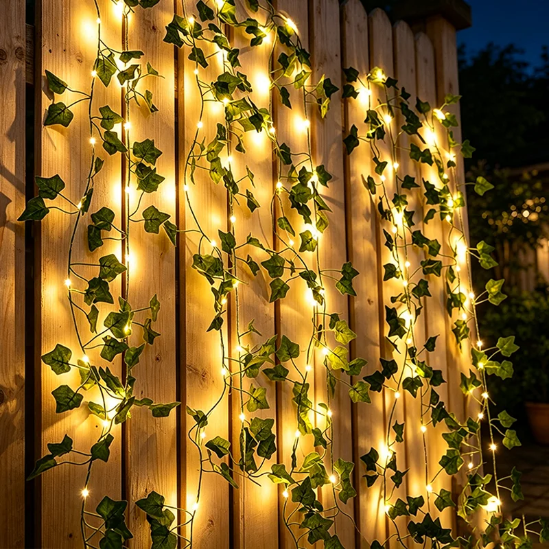 Artificial Green Ivy Garland String Light 7/12/17M 50/100/150 LED Fairy Lamp Christmas Wedding Party Indoor Outdoor Decoration