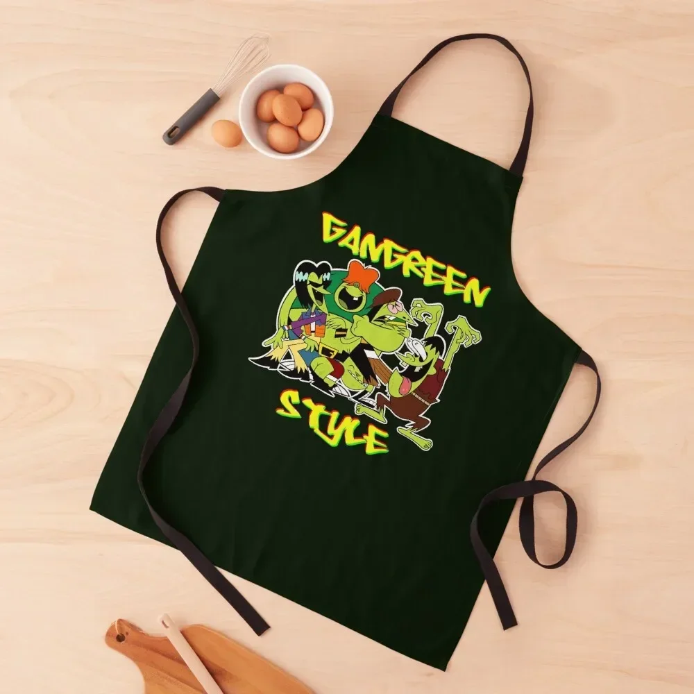 

Gangreen Style - Gangreen Gang (In Color) Apron Cute Kitchen Accessories nail tech supplies For Cosmetologist Kitchenware Apron