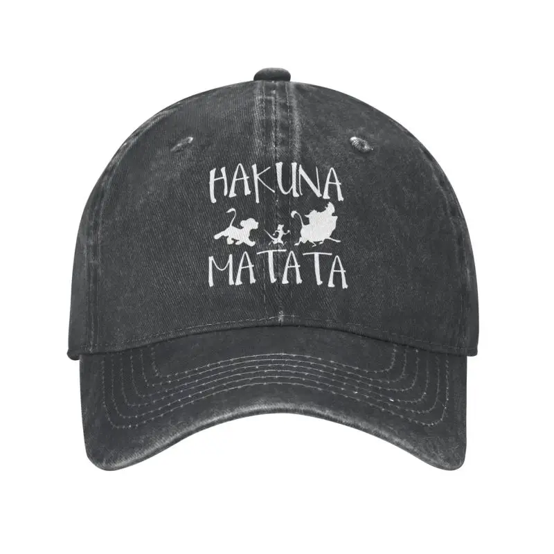 Punk Cotton Timon Pumba Hakuna Matata Baseball Cap Women Men Adjustable Dad Hat Performance