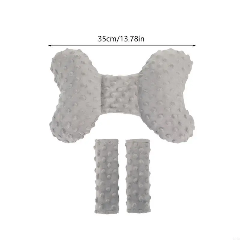 وسادة دعم رأس مقعد السيارة للأطفال Q22D مع أغطية حزامية لمسند رأس ناعم لحديثي الولادة