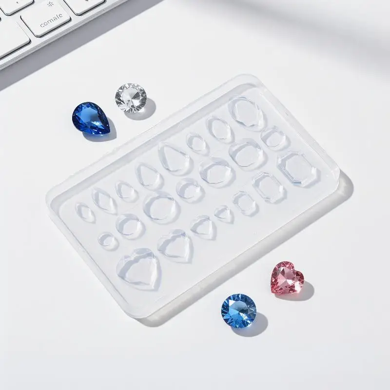 Multiple Styles Silicone Jewelry Display Mold Gemstone DIY Resin Casting Tool For Ornament Handcraft Making