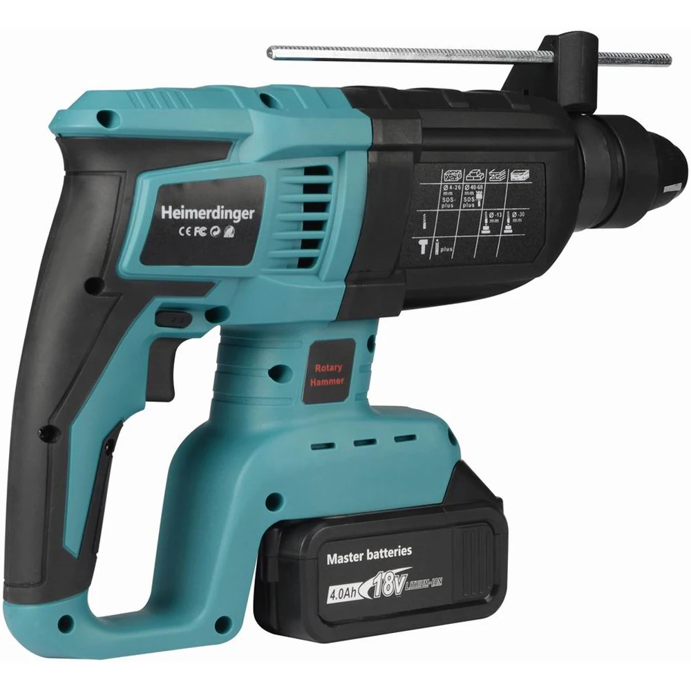 18V rechargeable lithium battery powered brushless cordless rotary hammer drill electric Hammer impact drill