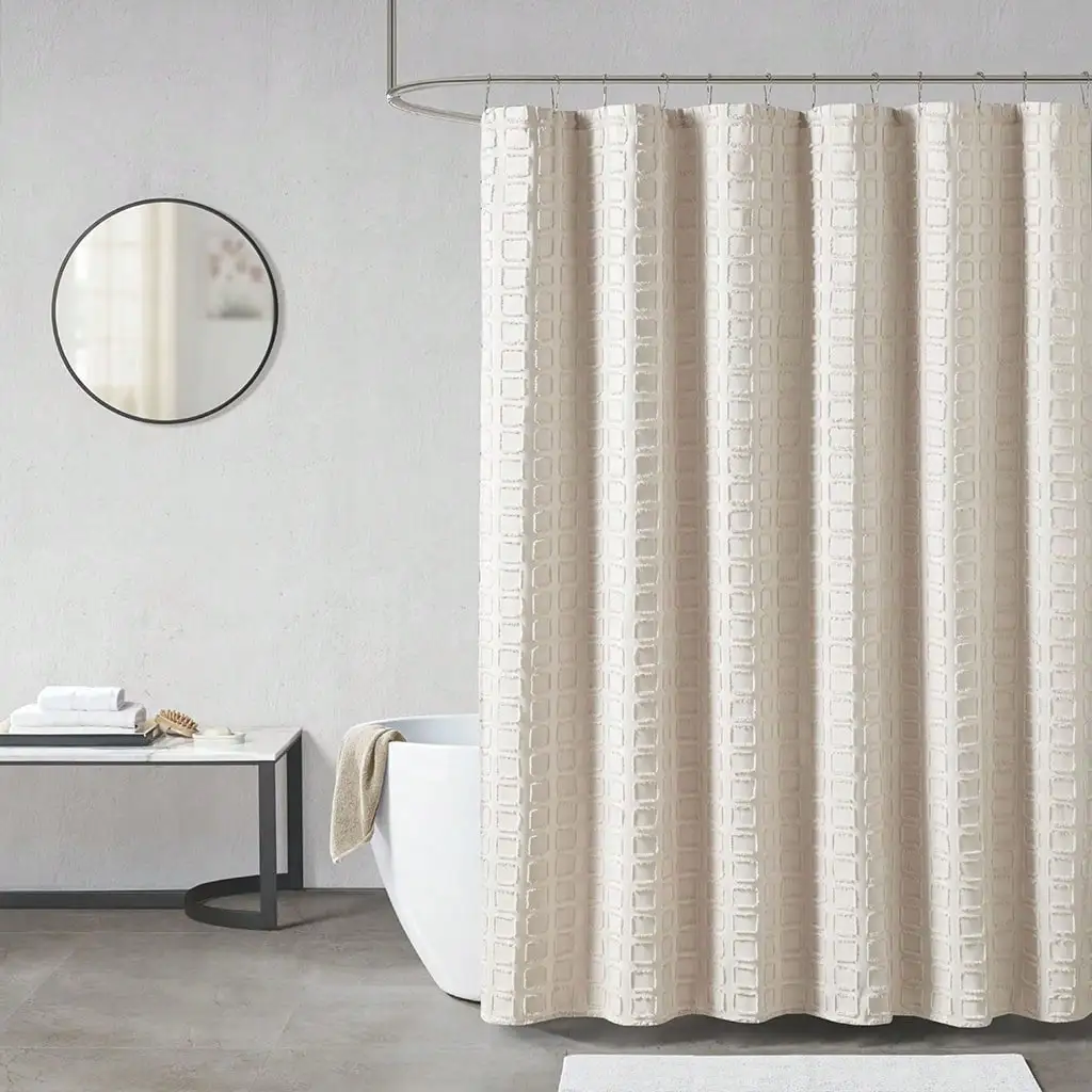 

Metro Woven Clipped Solid Shower Curtain