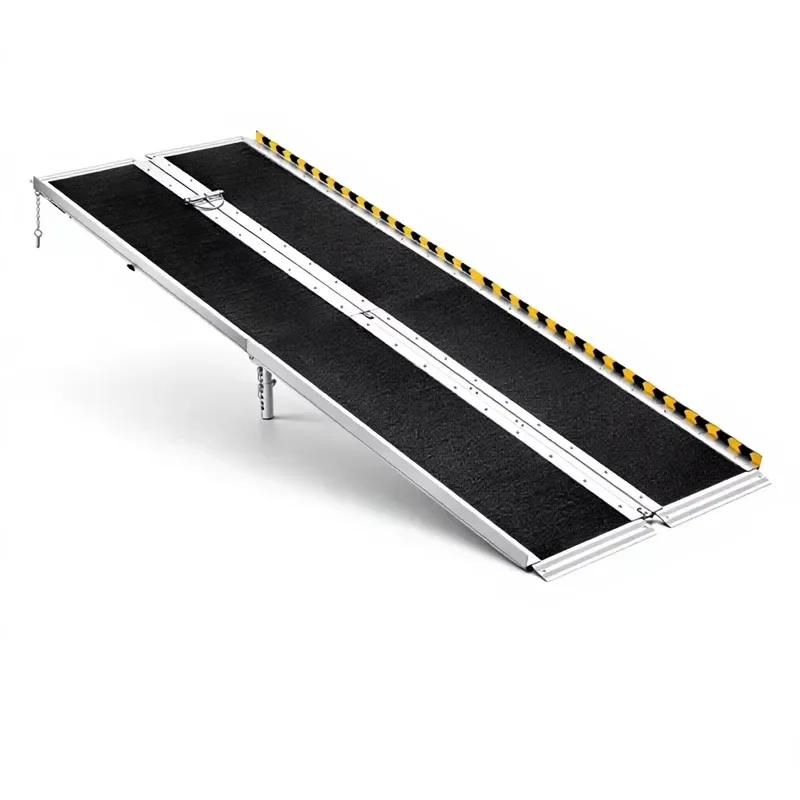 Portable Aluminum Wheelchair Ramp Lightweight Foldable Non Slip Stair Access Step Bridge for Elderly Disabled Home Use Direct