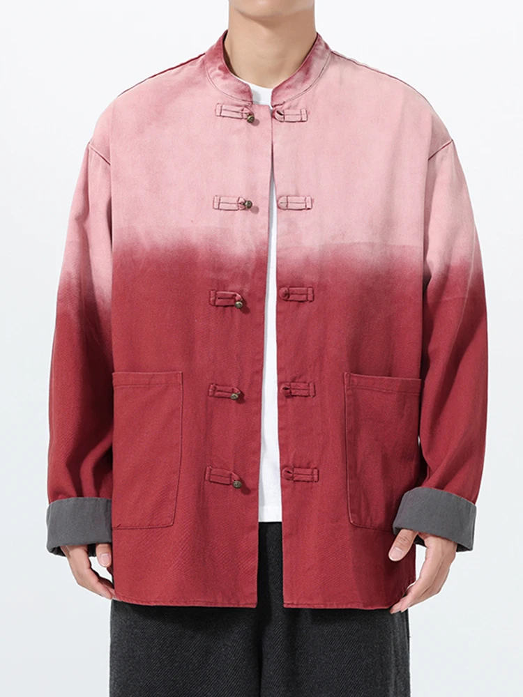 

Мужское пальто свободного кроя Waed Jaet, китайское пальто Long Sve, повседневная верхняя одежда с нашивкой, без шляпы в комплекте