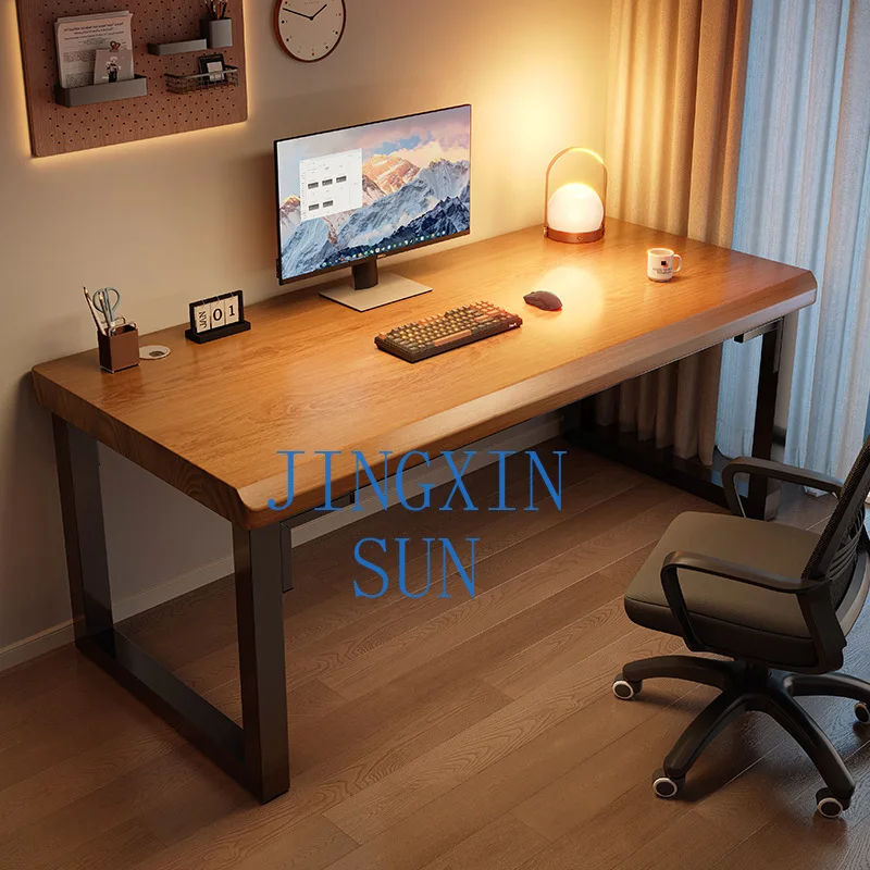 Pure solid wood computer   desktop bedroom home   student learning writing desk adult   workbench
