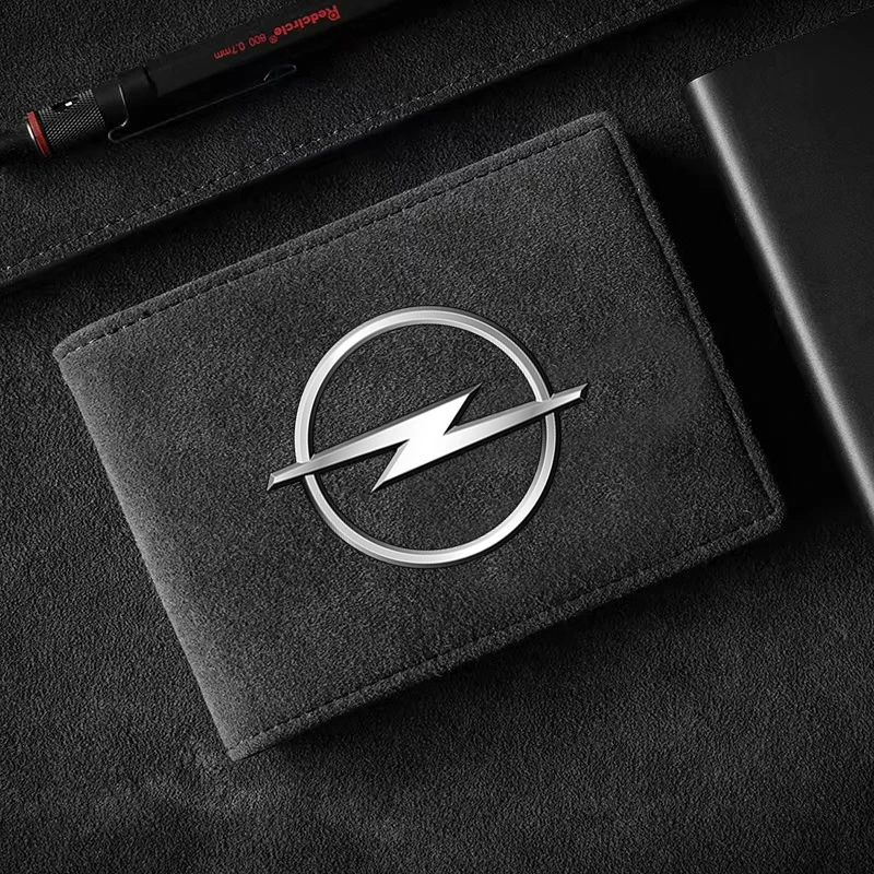 1Pcs Car Emblem Driver License Cover ID Credit Card Holder For Opel Astra j Insignia Astra g Corsa Zafira b Mokka Vivaro Meriva