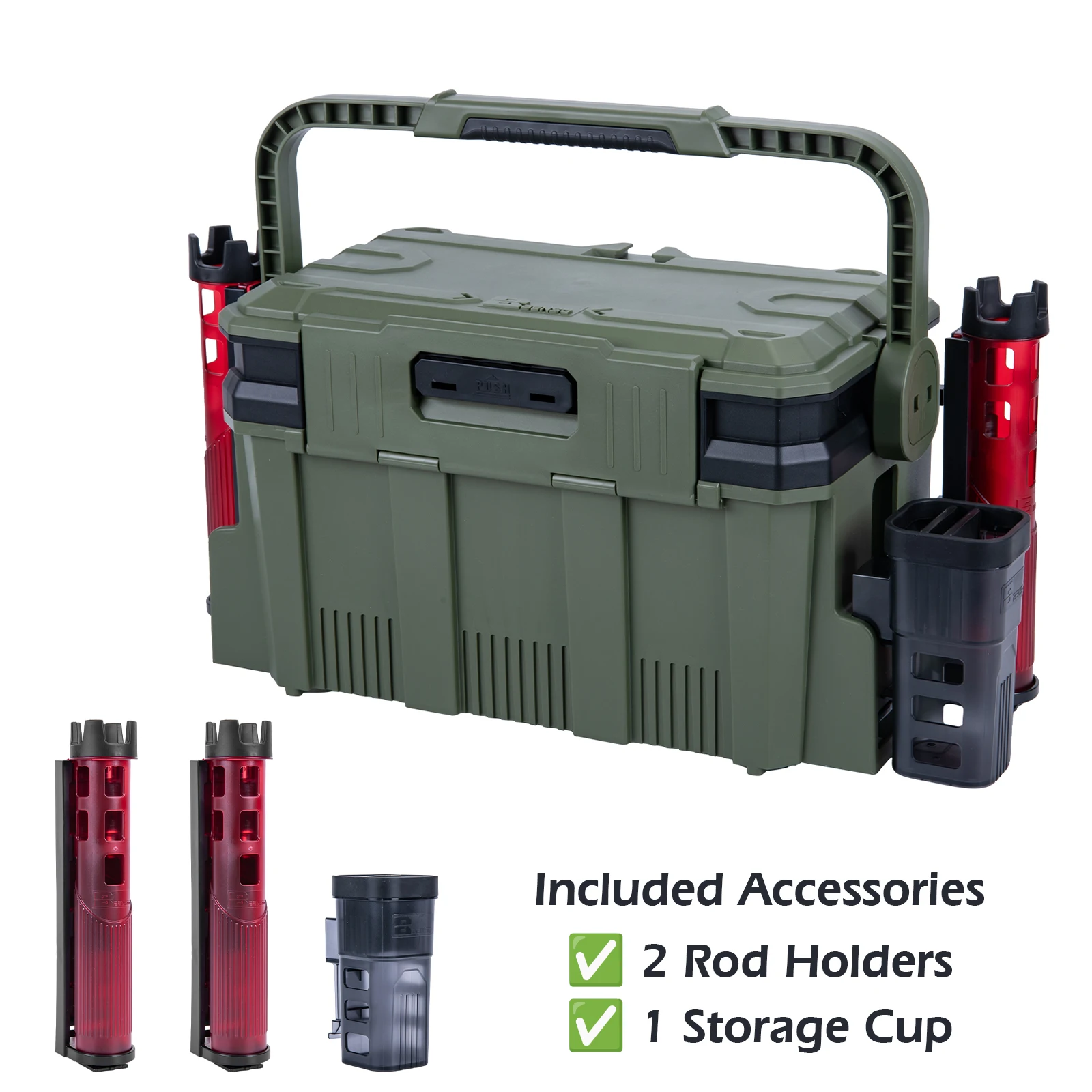 

Goture High Quality Tackle Box with Rod Holders Thickening Fishing Accessories Organizer Multi-function Lure Live Fish Bucket