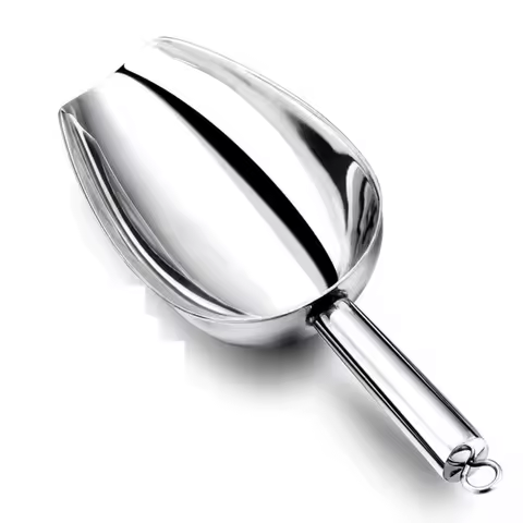 Stainless Steel Ice Scoop Multifunctional Food Candy Scoop Easy to Clean Flour Spoon for Bar Party Wedding Kitchen Supplies