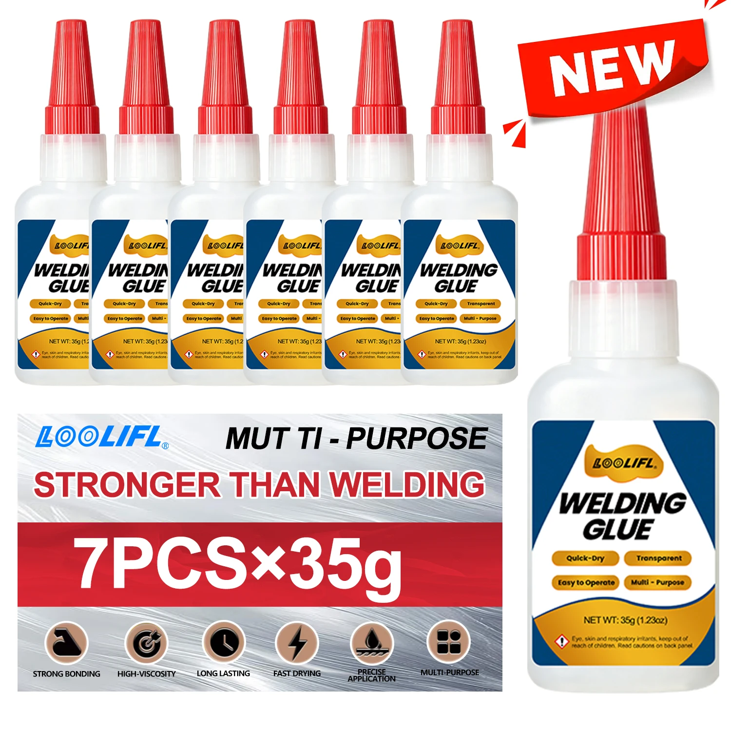 LOOLIFL Welding High Strength Oily Glue Universal Fast Dry Superglue Mighty Instant Glue Strong Bond For DIY Metal Glass Wood