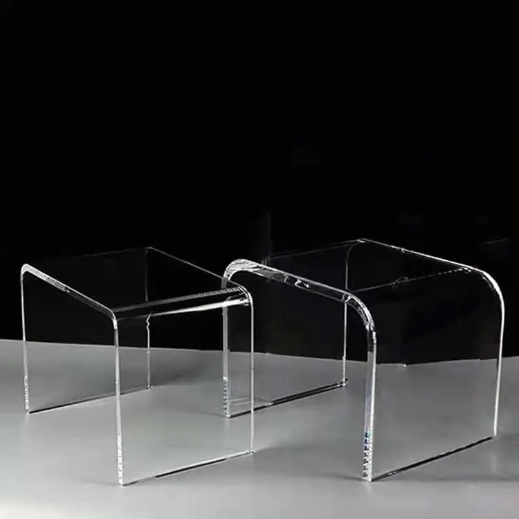 eq-Modern Transparent Acrylic Living Room Shower Vanity Chair Stool for Apartment and Workshop Use%