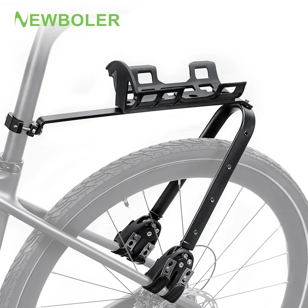 調整可能なアルミニウム合金製自転車用リアキャリア。グラベルバイクや汎用自転車に対応。自転車用フロントフォークに取り付けて使用できるバッグ。バイクパッキングに最適。