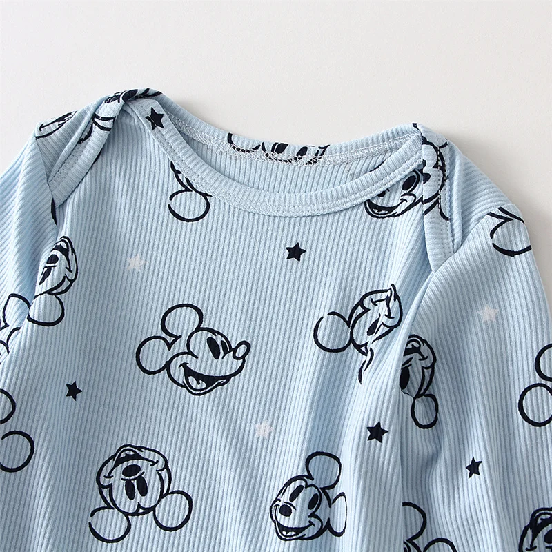 Mickey Mouse Baby Boy Outfits Infant Girl Cotton Bodysuit + Pant Newborn Clothes Sets for Autumn Spring