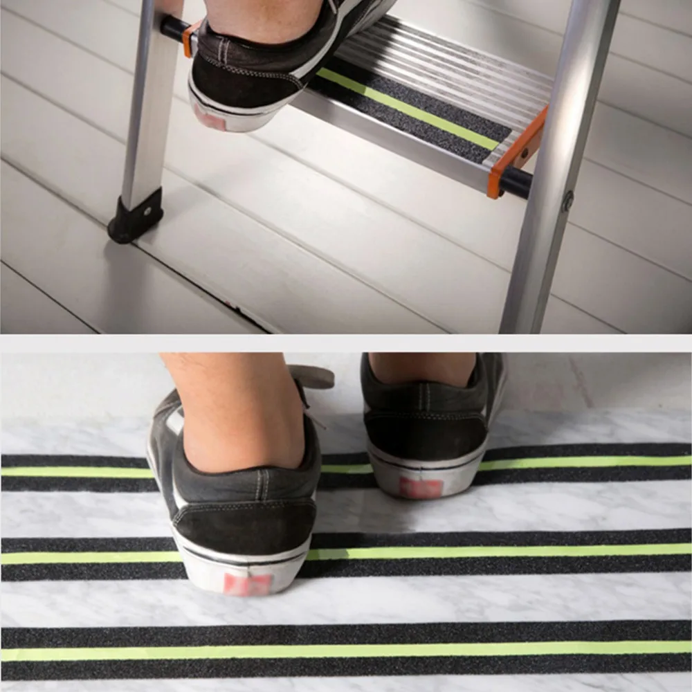 Strong Adhesive Glow In The Dark Tape 2 Inch Width 16.4 Feet Length Non-Slip Grip Tape Anti-Slip Traction Tape Stair Treads