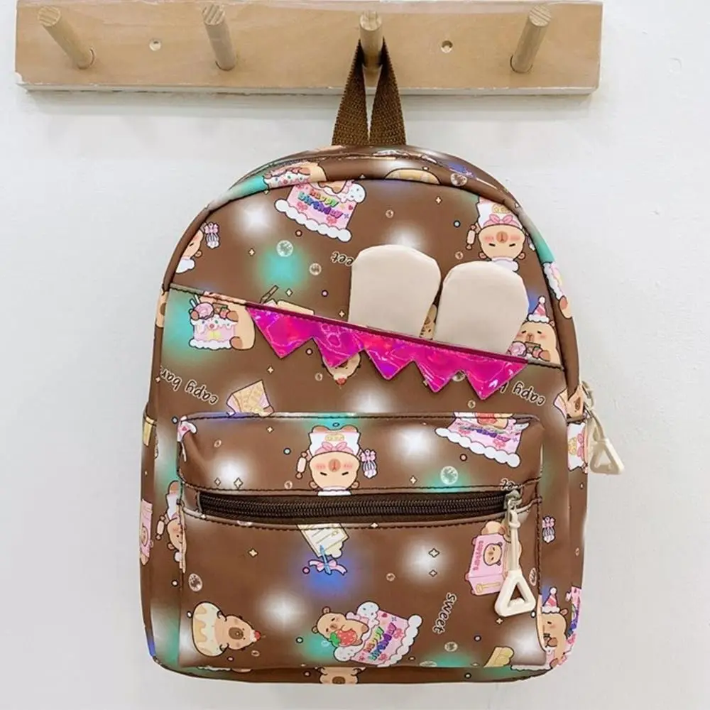 حقائب مدرسية من النايلون عالي الجودة كابيبارا ذات سعة كبيرة للأطفال حقيبة ظهر للأولاد والبنات