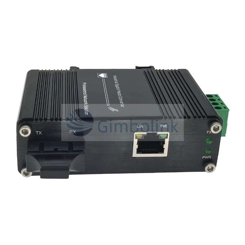 صناعية صغيرة 100BASE-FX إلى 10/100BASE-T 60W الألياف PoE محول الوسائط معدات تحويل الاتصالات البصرية التجزئة