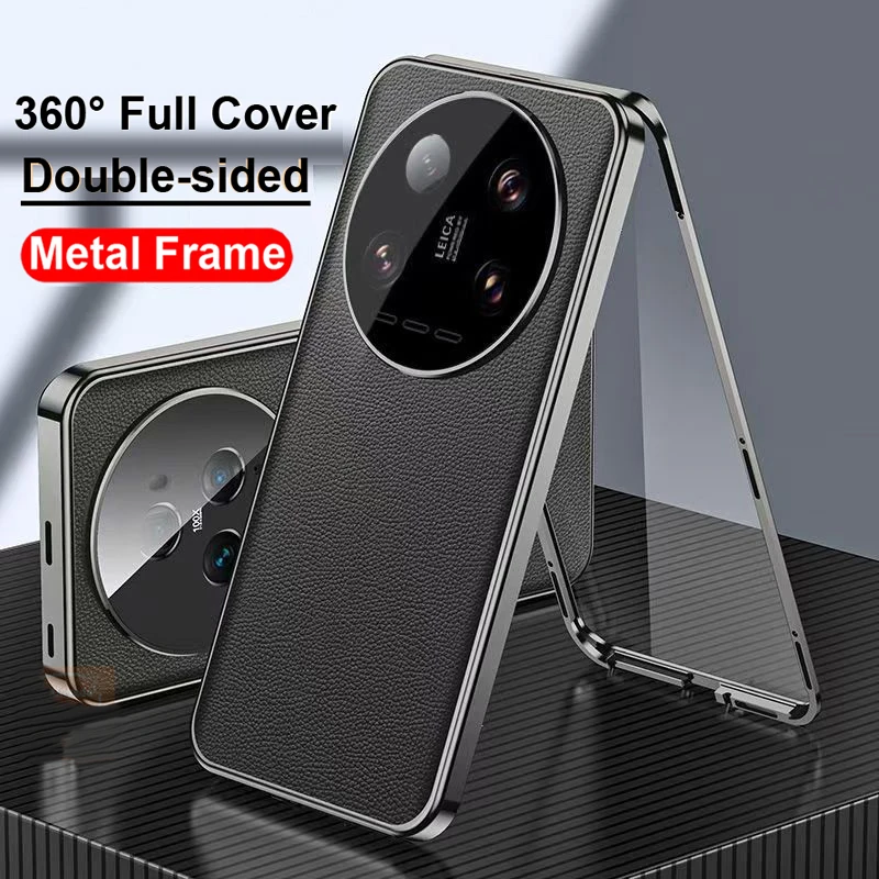 

Защитный чехол для телефона XiaoMi 15 Pro 14, ультра закаленное стекло, кожаная задняя крышка, двухсторонний защитный чехол-бампер для мяса