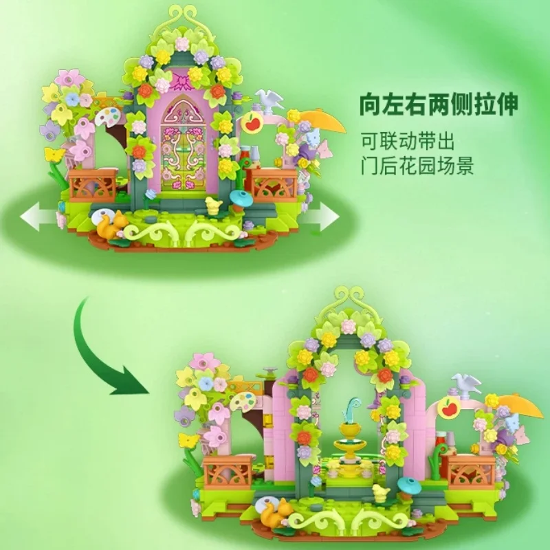 My Little Pony Series Building Blocks Fluttershy's Secret Garden Assembly Model Twilight Sparkle Pinkie Pie Ornament Toy Gift