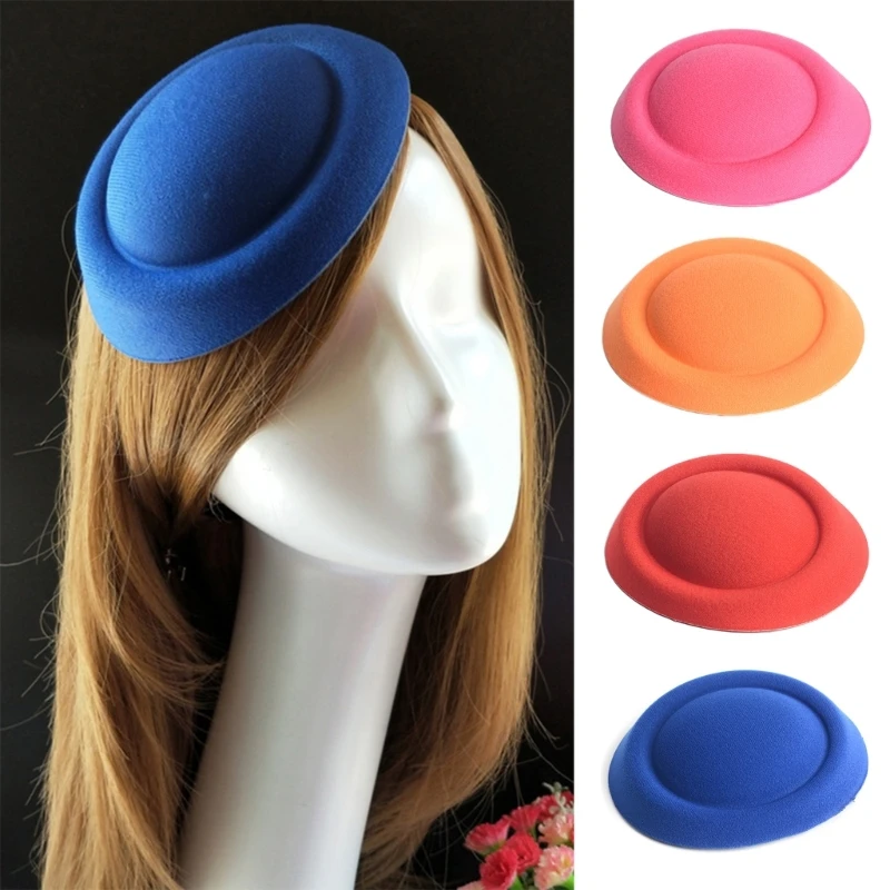 17cm Fascinator Hats Base Diy Millinery Hair Accessories Pillbox Fascinator Bases Mini Top Hats for Formal Occasion