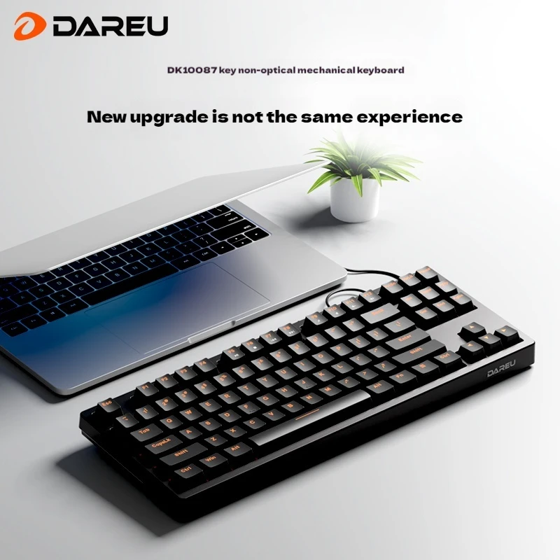 Dareu DK100 Mechanical Keyboard 87-Key Blue Black Tea Switches Gaming Desktop Laptop External Keyboard For Consumer Electronics