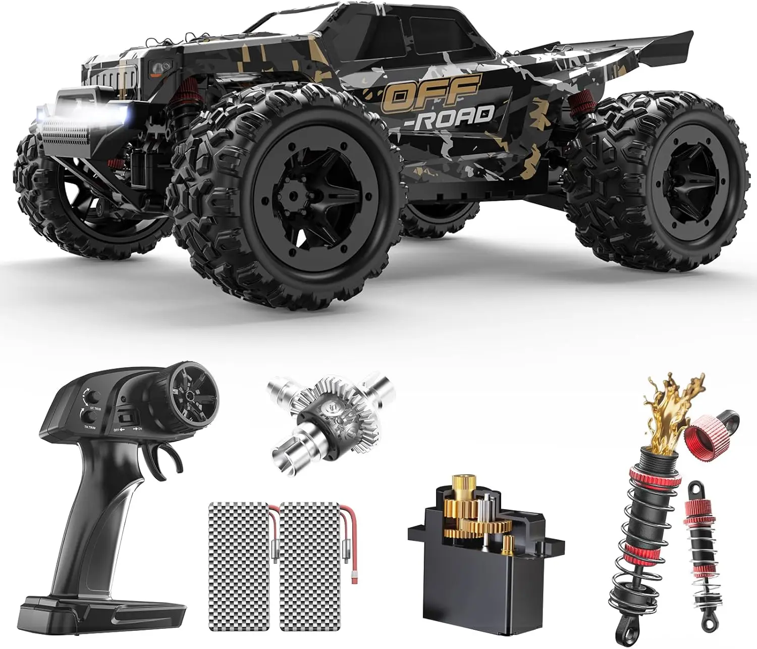 

All-Terrain Fast RC Cars for Adults 40KPH,4WD Electric Off-Road Remote Control Monster Truck with 2 Batteries
