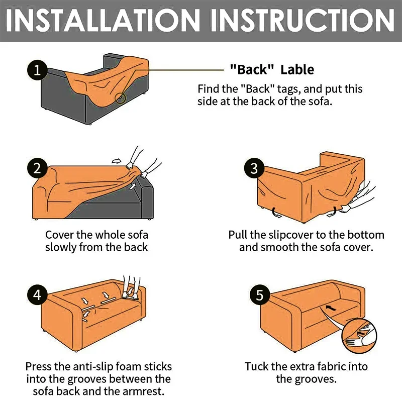 Bild 4: 1pc Geometrie Sofa Abdeckungen für Wohnzimmer Elastische Sofa Abdeckung Ecke Couch Abdeckung Sofa Schonbezüge Stuhl Möbel Schutz