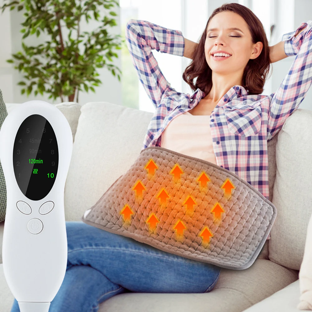 

Electric Blanket 10 Gears Heating Control Plaid Design For Home Office Bed Sofa Heated Throw Blanket Winter Warmth