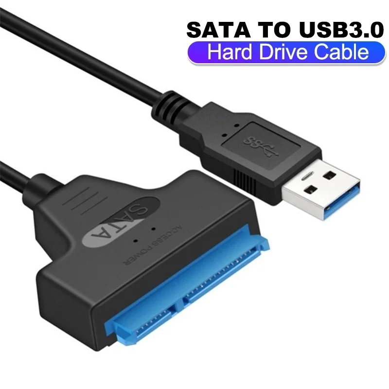USB to SATA Cable Support 2.5 Inches External HDD SSD Hard Drive Adapter Cable Computer 22 Pin SATA to USB Connector Converter