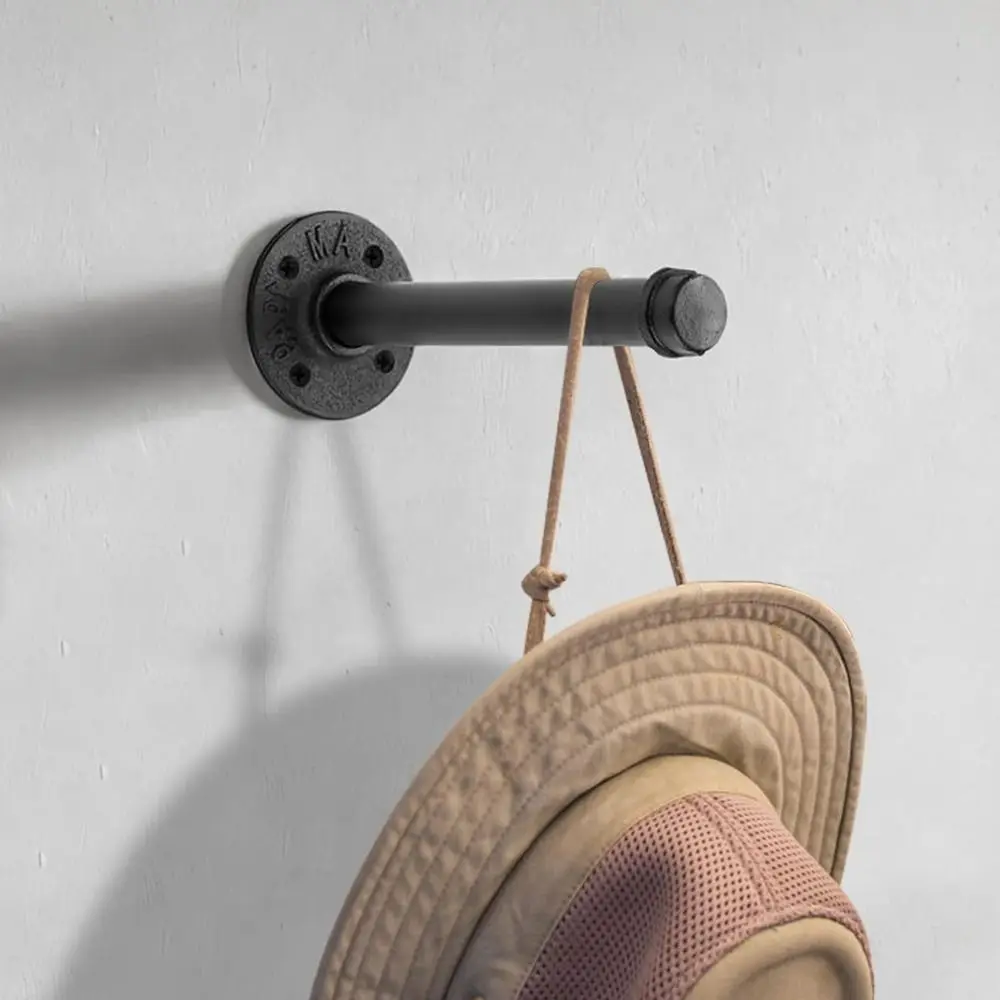 

Комплект из 4 черных железных настенных полок-держателей для тяжелых нагрузок, простая установка, для хранения, в индустриальном стиле