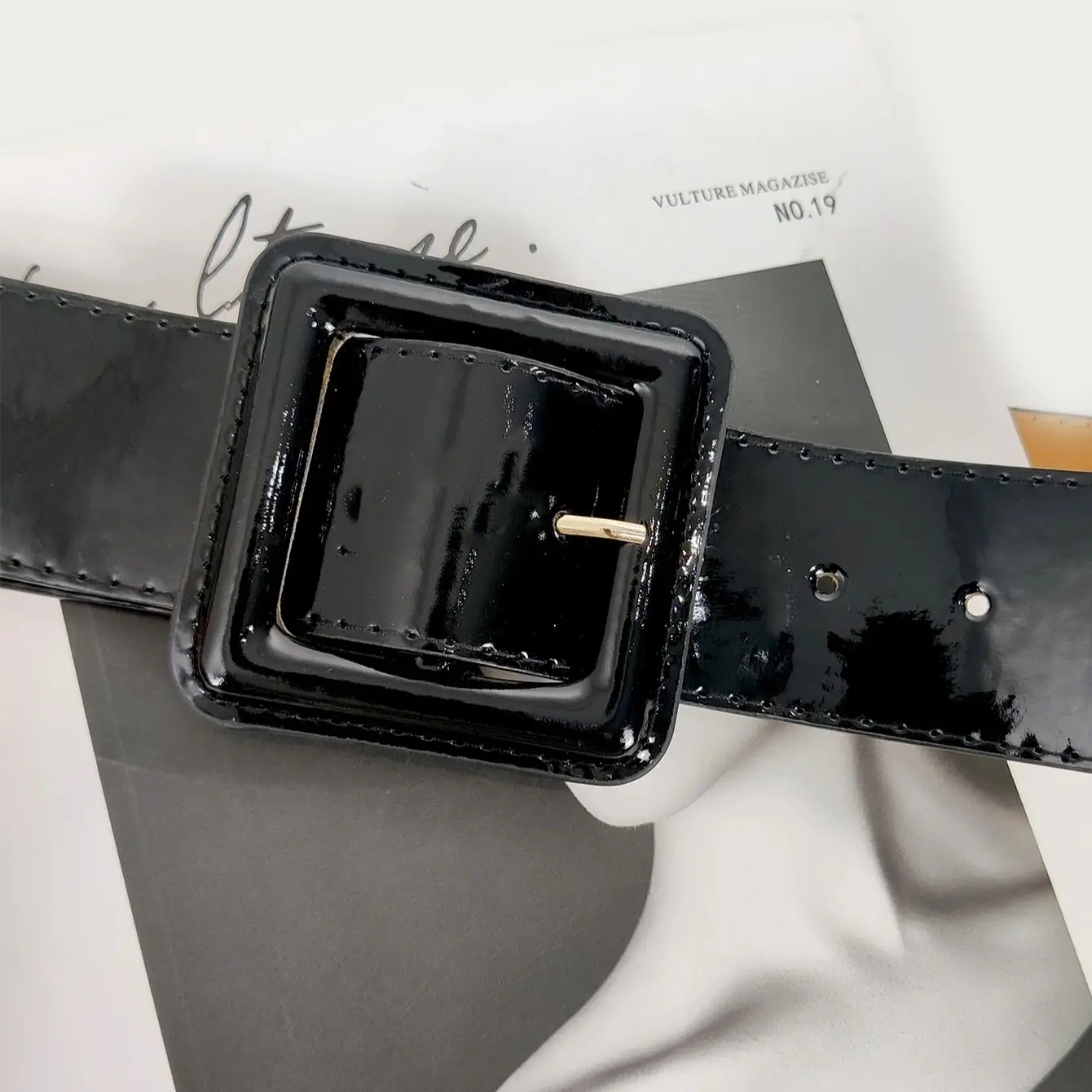 Designer-Gürtel für Damen, hochwertiges Lackleder, weiblich, schwarzer Korsettgürtel, 5 cm Bund, rot, Y2K-Kummibänder, weiß