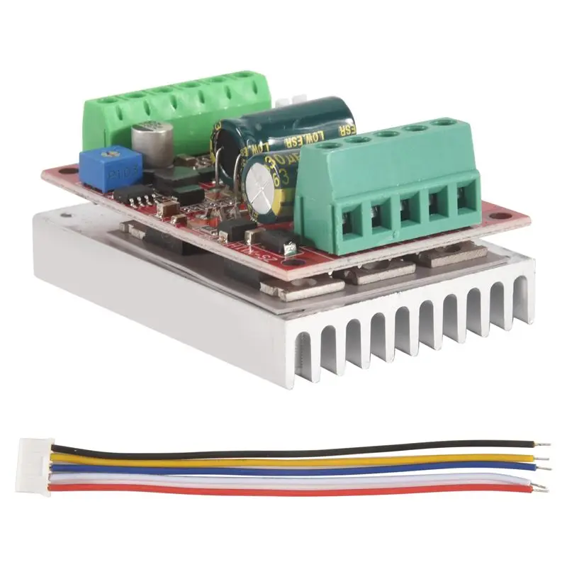 

[LXYA68Z!] DC 6-60V 400W BLDC Three Phase DC Brushless Motor Controller PWM Hall Motor Control Driver Board 12V 24V 48V