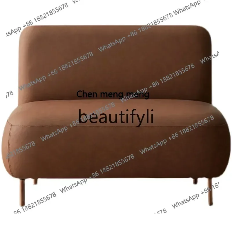 S7486teae Nordic minimalist ecological leather sofa modern backrest double waterproof apartment leave-in