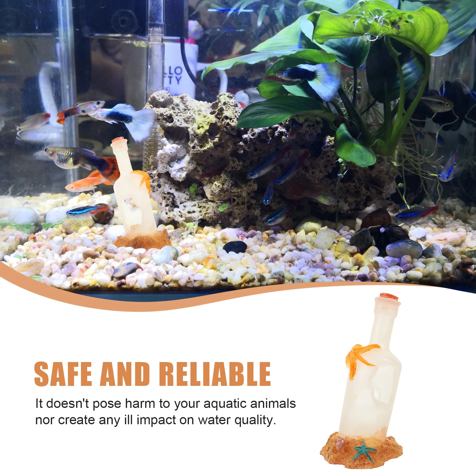 

Coral Resin Aquarium Bottle Decor Creative Small Fish Tank Ornament Decorative Desktop Aquarium Supply Underwater Fish Tank