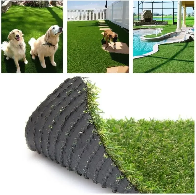 

Artificial Synthetic Grass Turf ,0.8" Pile Height Pet Dog Artificial Grass Mat Rug Carpet for Garden Backyard. Outdoor Decor