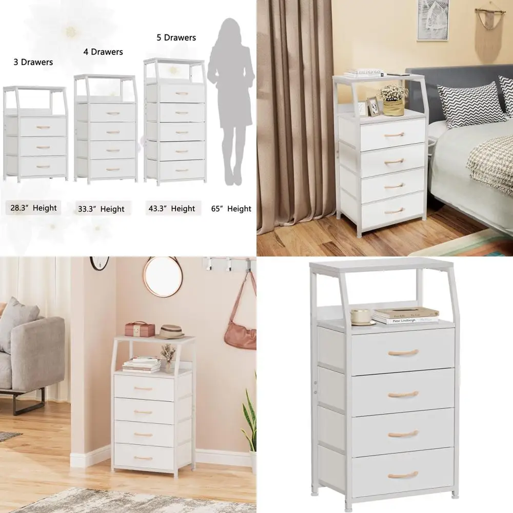 

Durable Steel and Wood Tall Storage Unit for Bedroom, Hallway, and Entryway