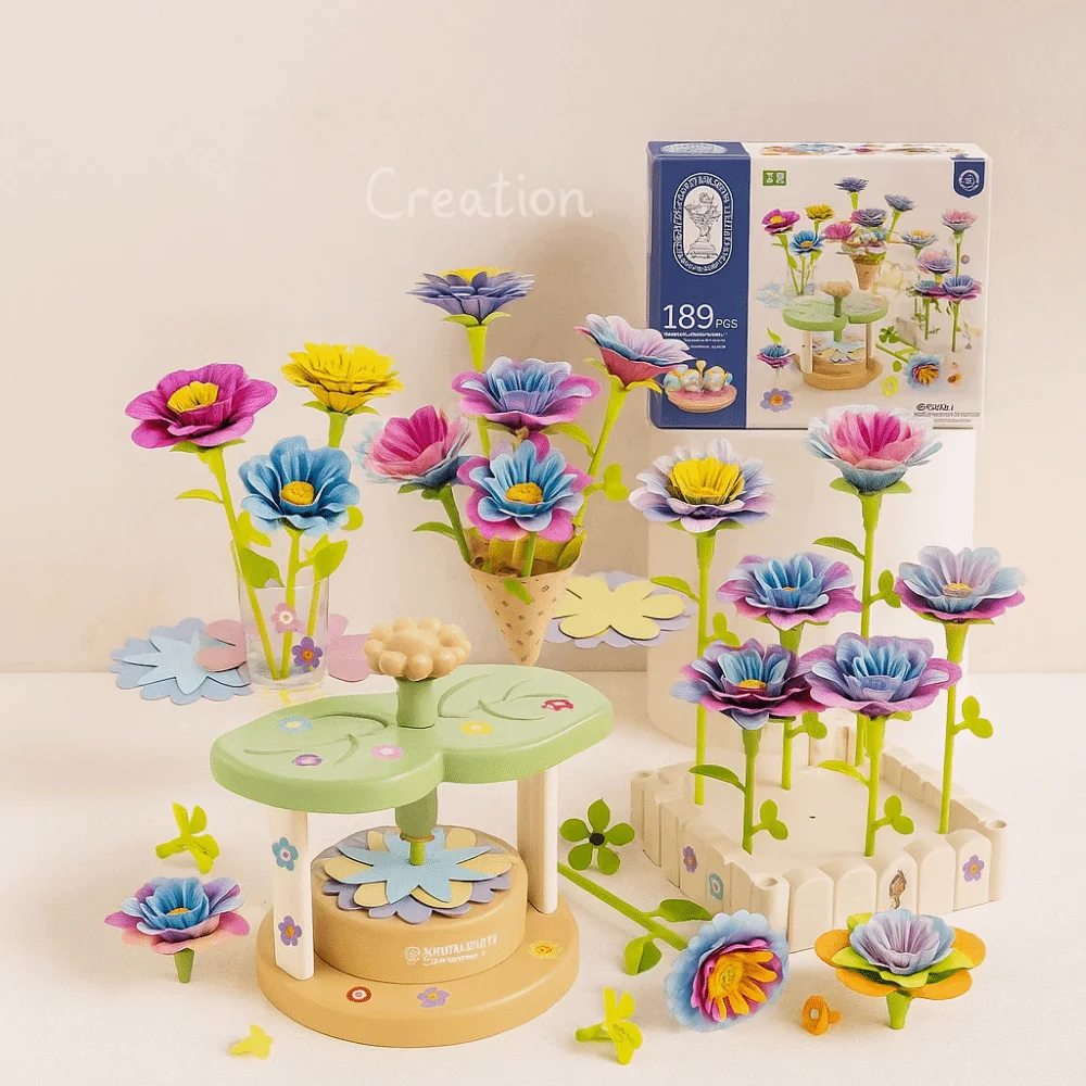 Material de tela DIY ramos de flores de tela DIY artesanía ramos de flores hechos a mano juguete educativo creativo DIY flor hacer Kit de artesanía