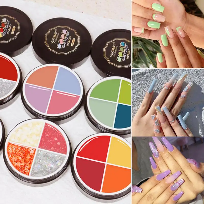 1 ~ 4 Stück festes Nagel gel glatte Anwendung trend ige lebendige Farbe Gel Creme Nagel Gel Nägel Must-Have Produkt Japanisch